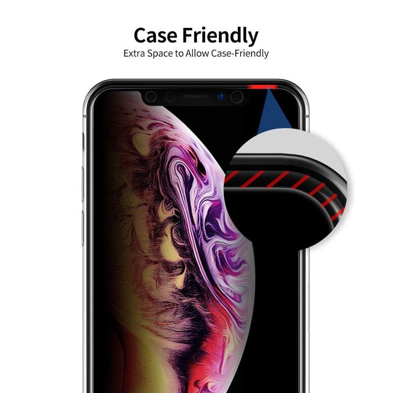 Anti-spy Screen Protector For iPhone 14 13 12 11 XS MAX XR Full Cover Private Glass For iPhone 7 8 PLUS Protective Film Anti Spy Full Coverage Case Friendly Tempered Glass Screen Protector for iPhone by Stevvex