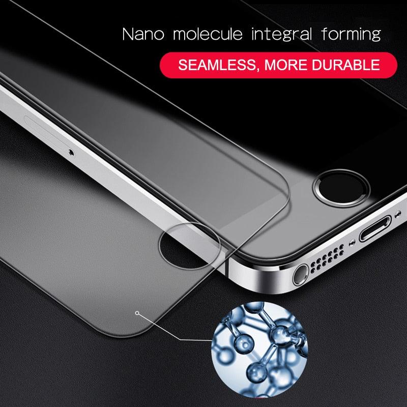 9D Full Protection Glass For iPhone 7 8 6 6S Plus Transparent Screen Protector For iPhone 5 5C 5S SE 2020 Tempered Glass Film Tempered Glass Screen Protector Guards Protects From Crash & Scratch by Stevvex