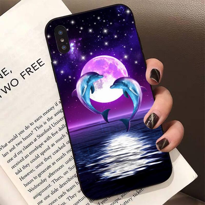 Animal Cute Dolphin Phone Case For Iphone 11 12 13 Mini Pro Xs Max 8 7 6 6s Plus X 5s Se 2020 Xr Case Soft Tpu Cover Flexible Ultra Slim Anti-scratch Cover by Stevvex