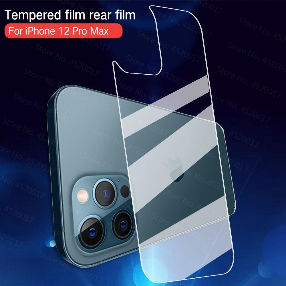 Back Tempered Glass For Iphone 12 11 13 Pro Max Xs Max Xr X 14 Pro Max Screen Protector Glass For Iphone 7 8 6 6s Se 13 12 Mini Anti-scratch Back Screen Guard For Iphone by Stevvex