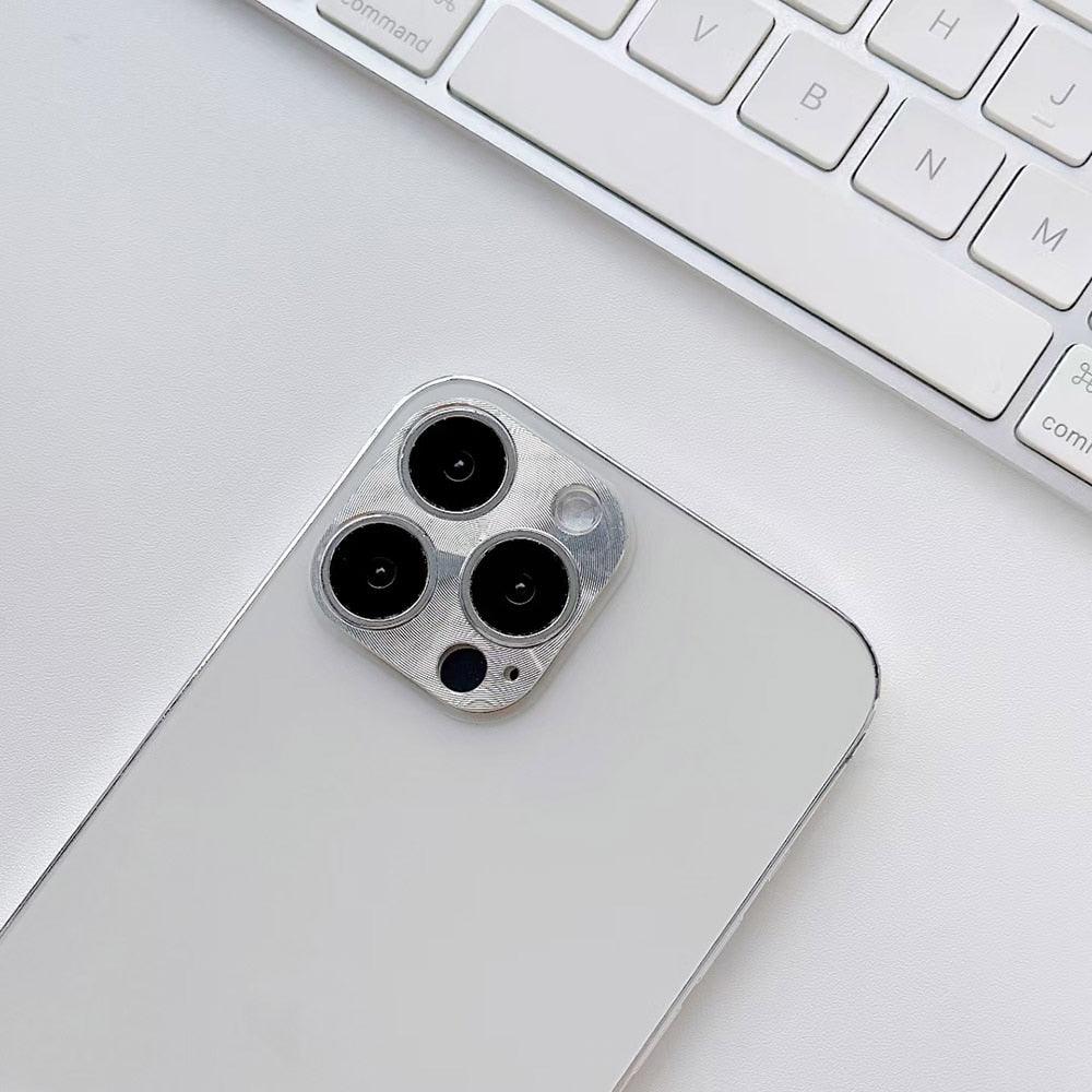 CD Texture Metal Camera Lens Frame For Iphone 14 Plus 13 Pro Max 12 Pro Max 11 Pro Max 12 Pro Camera Lens Screen Protector Camera Lens Protector Ring Cover Anti-Fall Not easy to fall 360 Degree Protection by Stevvex