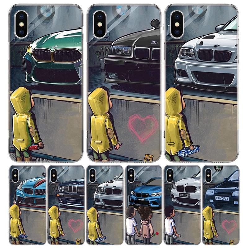 Boy See Sports Car Drift Phone Case For Iphone 14 11 12 13 Pro Max Xr X Xs Mini 8 7 Plus 6 6s Se 5s Soft Silicone Gel Cover For Iphone by Stevvex
