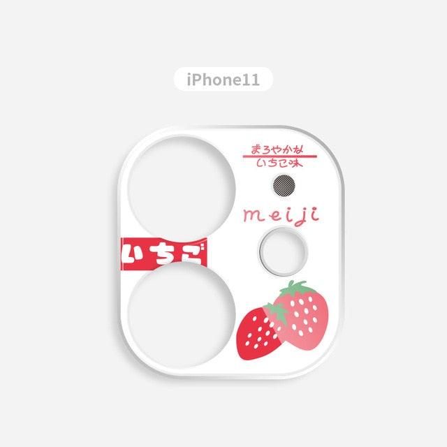 Cute Cartoon Camera Protector Case For iPhone 13 12 11 Pro Max Camera lens Cover Glass For iphone 12 13 mini Protection Sticker Aluminum Alloy Lens Protective Ring For Camera Protection by Stevvex