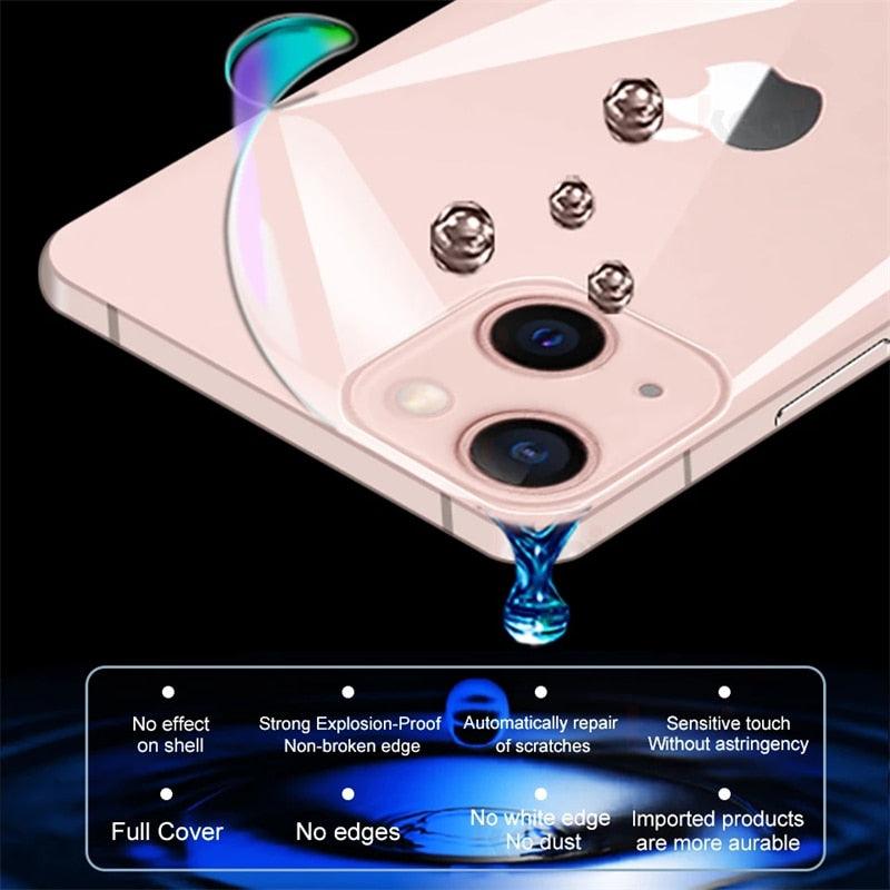 Full Cover iPhone 14 13 11 12 XS MAX XR X 7 8 6 6S SE Pro MAX Plus Mini Soft Back Phone Screen Protector Anti Bubble/Scratch Ultra Thin Tempered Glass Screen Protector by Stevvex