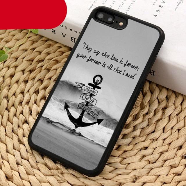 Classical Small Anchors Phone Case Cover For Iphone 14 5 6s 7 8 Plus X Xr Xs 11 12 13 Pro Max Ultra Plus Transparent Mobile Phone Case Anchor Phone Cover by Stevvex