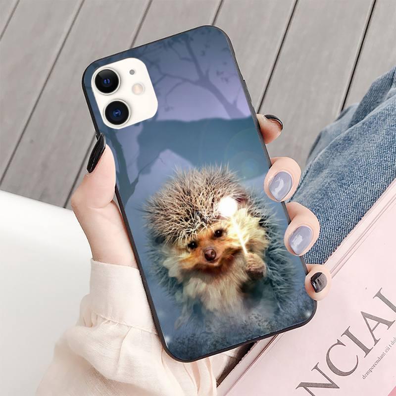 Bright Hedgehog In The Fog Phone Case For Iphone 13 8 7 6 6s Plus X 5s Se 2020 Xr 11 12 Mini Pro Xs Max Screen Protector soft Flexible Silicone Gel Rubber Bumper Cover by Stevvex