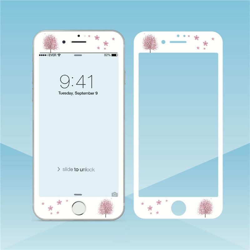 Cartoon Tempered Glass For iPhone 11 Pro Max 7 8 PLUS 3D Soft Edge Screen Protector For iPhone XS MAX XR Lovely Protective Film High-Quality Tempered Glass for the iPhone by Stevvex
