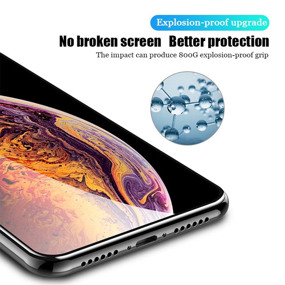 60D 4PCS Full Cover Protective Glass on For iphone 12 X XS XR Tempered Glass Iphone 13 11 Pro Max Protection Screen Protector 3X Stronger Screen Protector for iPhone by Stevvex