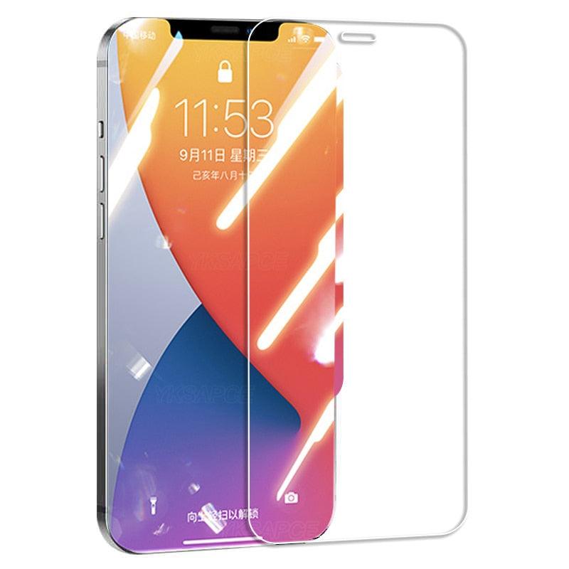 5Pcs 20000D Black Transparent Screen Protector for iPhone 14 13 12 mini 11 Pro X XS Max XR SE 9H 2.5D Clear Tempered Glass Film Edge to Edge Case Friendly Screen Protection Film For iPhone by Stevvex