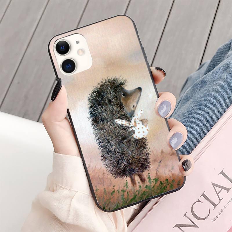 Bright Hedgehog In The Fog Phone Case For Iphone 13 8 7 6 6s Plus X 5s Se 2020 Xr 11 12 Mini Pro Xs Max Screen Protector soft Flexible Silicone Gel Rubber Bumper Cover by Stevvex