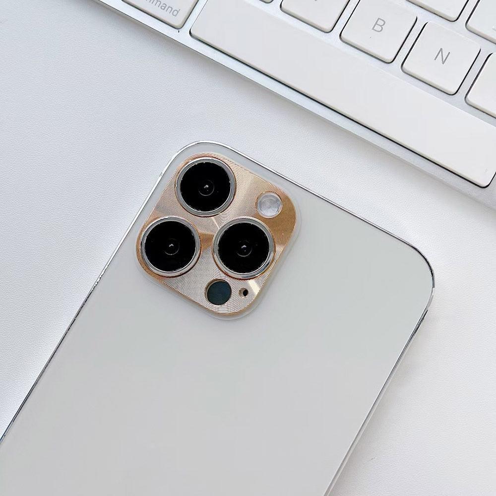 CD Texture Metal Camera Lens Frame For Iphone 14 Plus 13 Pro Max 12 Pro Max 11 Pro Max 12 Pro Camera Lens Screen Protector Camera Lens Protector Ring Cover Anti-Fall Not easy to fall 360 Degree Protection by Stevvex