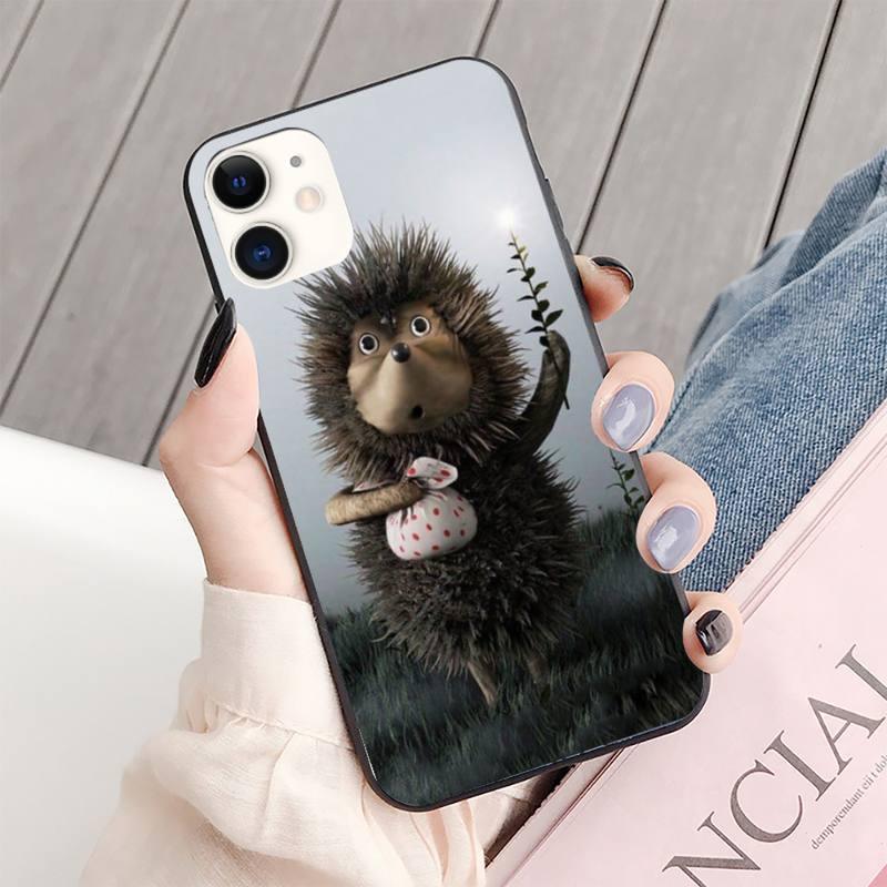 Bright Hedgehog In The Fog Phone Case For Iphone 13 8 7 6 6s Plus X 5s Se 2020 Xr 11 12 Mini Pro Xs Max Screen Protector soft Flexible Silicone Gel Rubber Bumper Cover by Stevvex