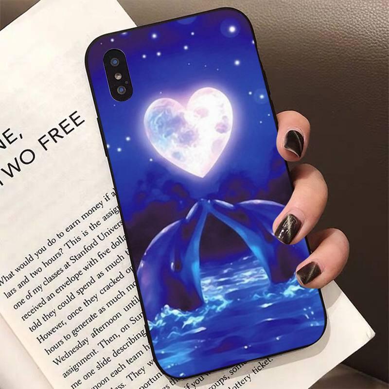 Animal Cute Dolphin Phone Case For Iphone 11 12 13 Mini Pro Xs Max 8 7 6 6s Plus X 5s Se 2020 Xr Case Soft Tpu Cover Flexible Ultra Slim Anti-scratch Cover by Stevvex