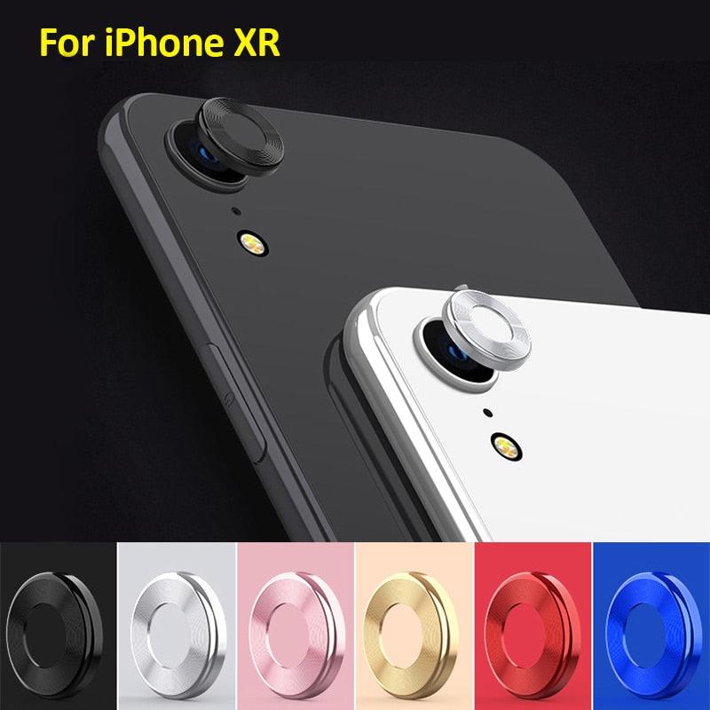 Camera Cover Anti-Scratch Tempered Glass Film For iPhone XR Camera Lens Protector Ring Plating Aluminum For iPhone XR Camera Case Cover Ring Protection by Stevvex