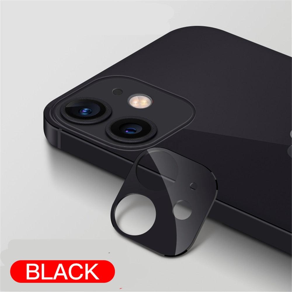 Camera Lens Tempered Glass For iPhone 12 11 Pro Max 12 Mini Full Cover Camera Ring Protector Sticker On iPhone12 Anti Scratch Camera Lens Protector 9H HD Camera Tempered Glass by Stevvex
