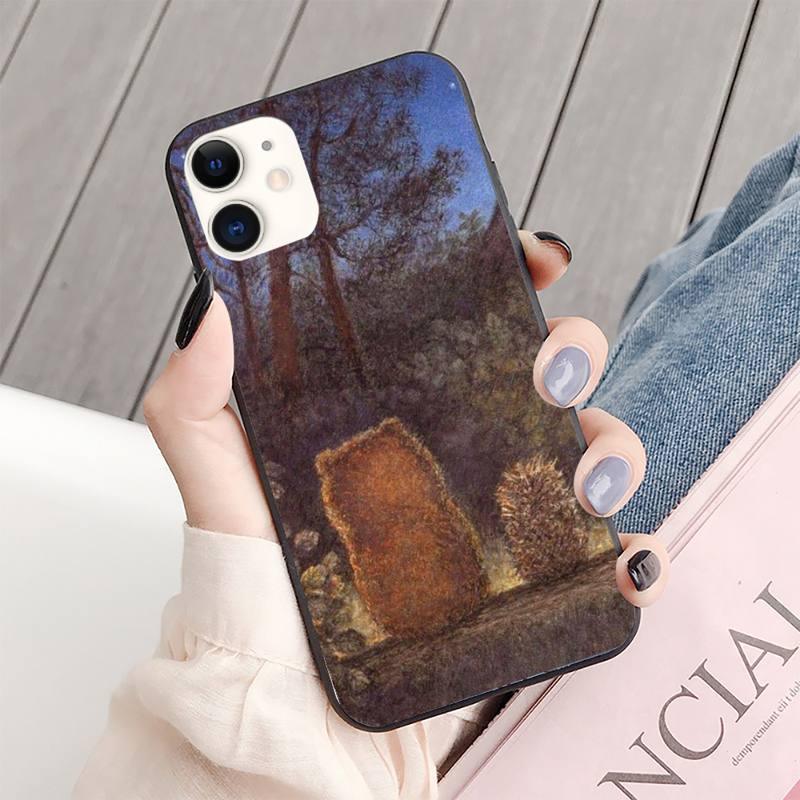Bright Hedgehog In The Fog Phone Case For Iphone 13 8 7 6 6s Plus X 5s Se 2020 Xr 11 12 Mini Pro Xs Max Screen Protector soft Flexible Silicone Gel Rubber Bumper Cover by Stevvex