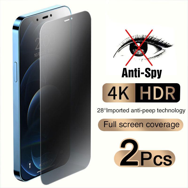 Full Cover Anti-Spy Screen Protector For iPhone 11 12 13 PRO MAX Privacy Glass For iPhone 14 Pro 8 Plus XS Max XR Tempered Glass Anti-Spy Privacy Screen Protector for iPhone by Stevvex