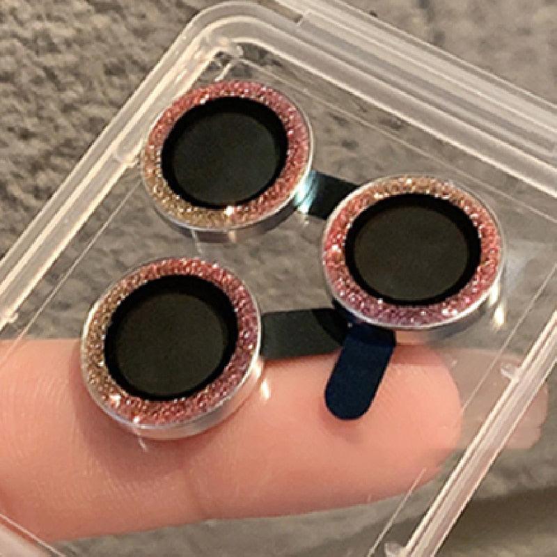 Camera Lense Protection Glass Large Glitter Stone Camera Protector For iPhone 13 Mini 14 Pro Max luxury Glitter Diamand Camera Lens Protectors Camera Metal Ring Glass For iPhone 11 Protective Cap by Stevvex