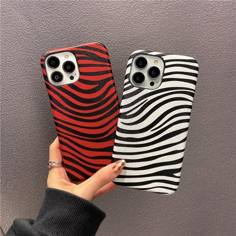 Genuine Leather Case for iPhone 13 Pro Classic Pattern Real Leather Full Coverage High-end Luxury Glossy Leather Couple Soft Case For iPhone 14 11 12 13 Pro Max 7 8 Plus 2 iPhone Cover by Stevvex