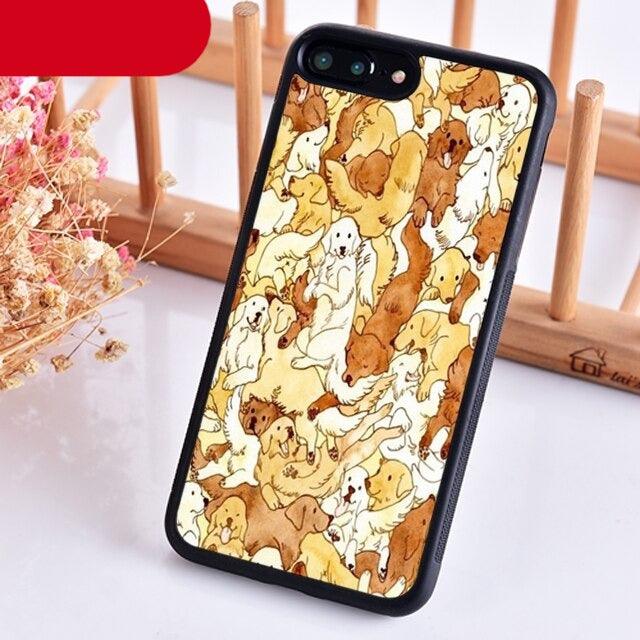 Golden Retriever Dog Cute Puppy Phone Case For Iphone 14 5 6 7 8 Plus X Xr Xs 11 12 13 Pro Max Ultra Full Protective Liquid Silicone Case Back Cover For Iphone by Stevvex