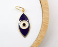 18k Gold Filled Oval Evil Eye Charm