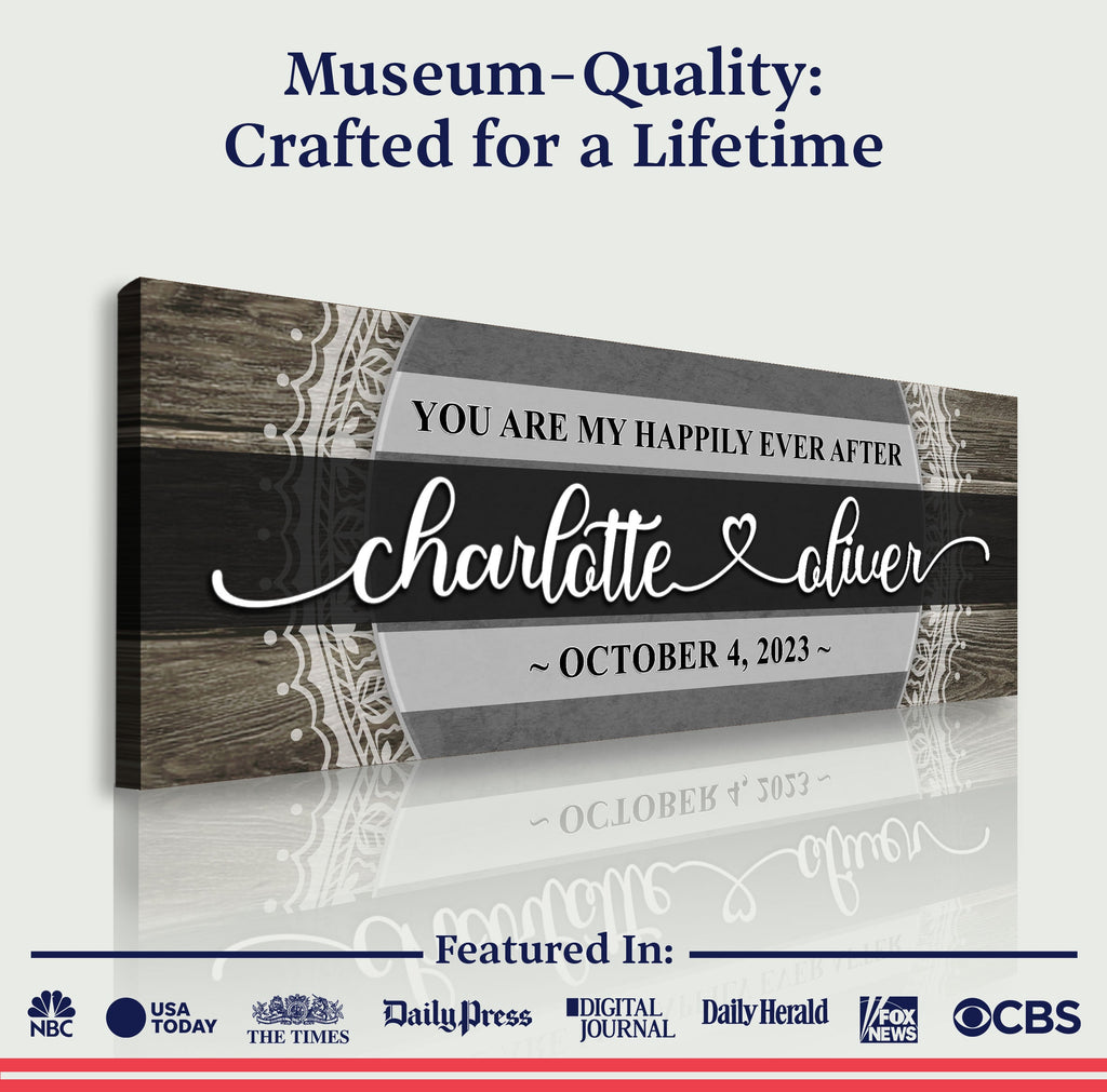 Personalized Happily Ever After Couple Sign VI