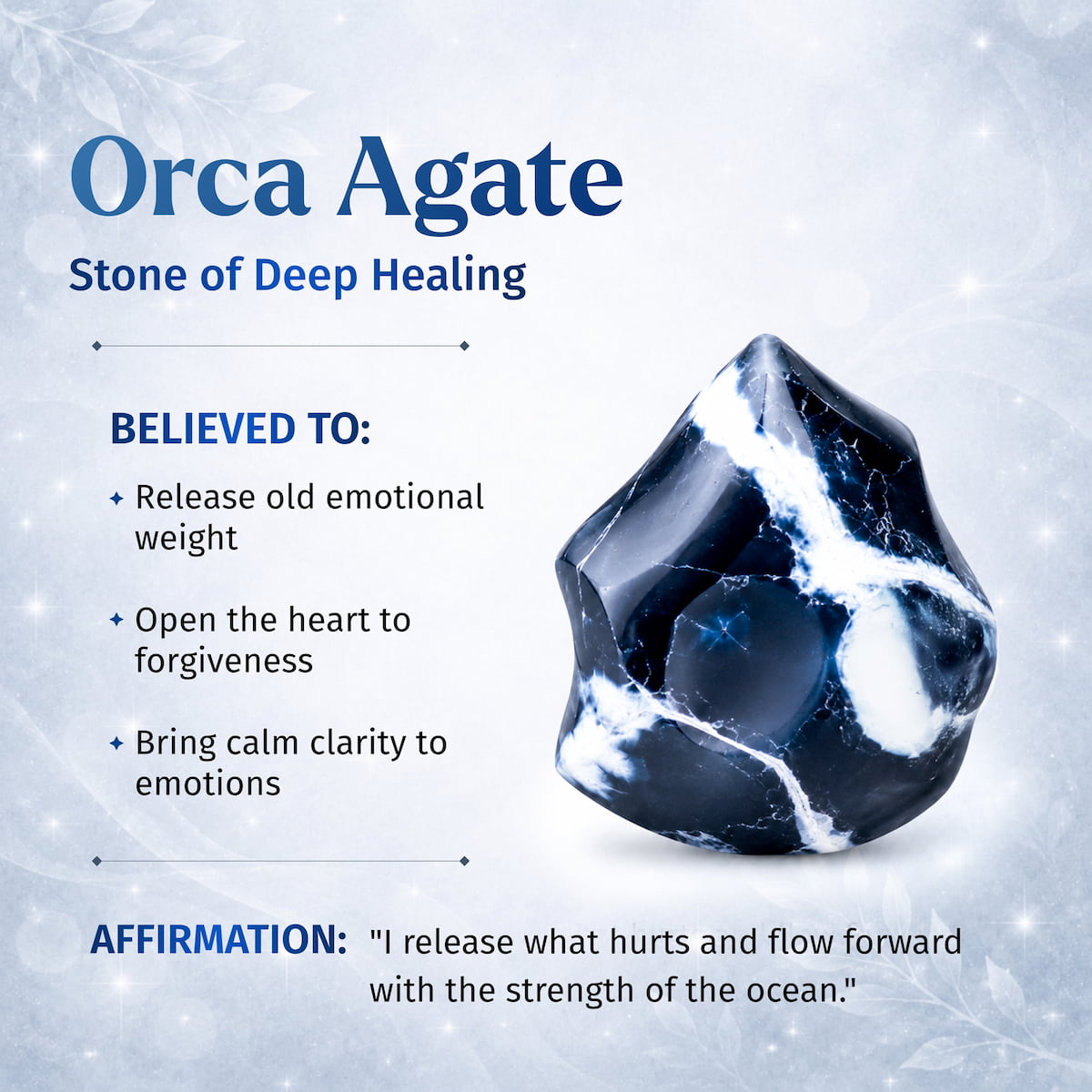 Exotic Orca Agate Bracelet of Deep Healing