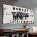 Personalized Cattle Ranch Rustic Sign II