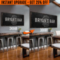 Upgrade Your 48x24 Inches 'Beer Barrel Bar' (Style 2) Canvas To 60x30 Inches