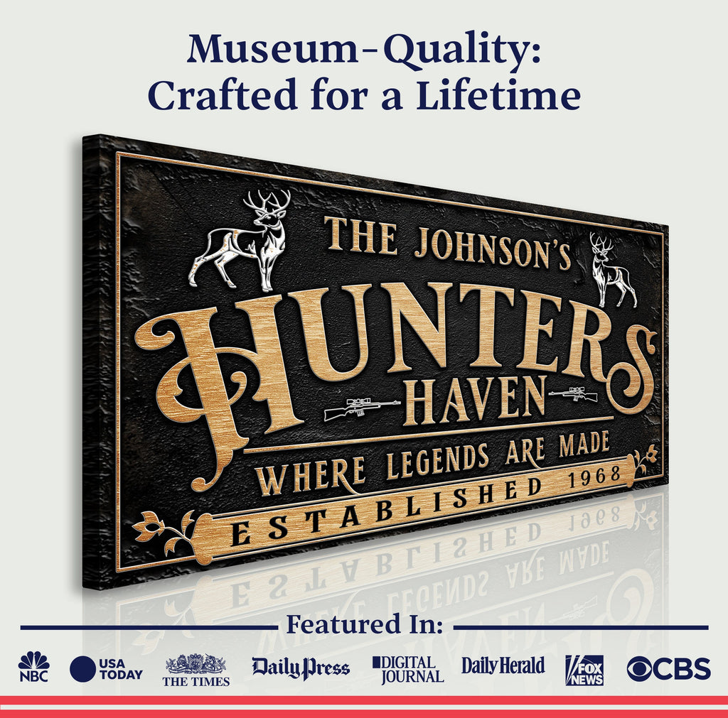 Personalized Hunters Haven Family Sign II