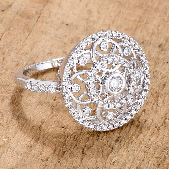 Elegant .5 Ct Interlocking Circles Ring with CZ Sparkles
