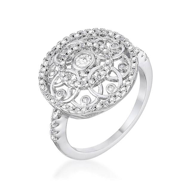 Elegant .5 Ct Interlocking Circles Ring with CZ Sparkles