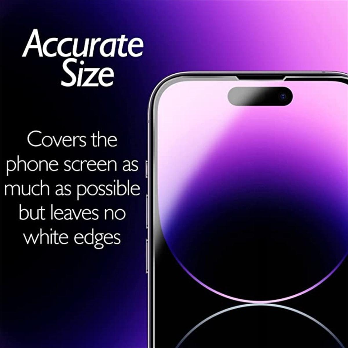 HD Clear Scratch Resistant Anti-Fingerprint Tempered Glass Film Full Screen Coverage Protector For Iphone 14 Pro Max Front Back Screen Protector HD Clarity Anti-Fingerprint Scratch Tempered Glass For Iphone 13 by Stevvex