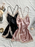 Women's Sexy Nightdress Comfortable Two-Piece Lace Pajama Set for Sleepwear Two-piece