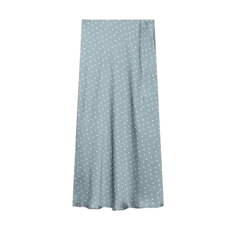MUJER Woman 2026 Satin Skirt Women High Waist Long Skirts For Women Summer Black Midi Skirt Woman Office Elegant Women's Skirts