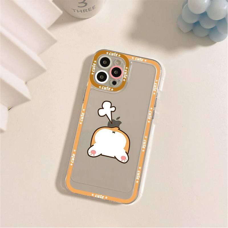 Cute Puppy Phone Case For Iphone 11 12 13 Mini Pro Max 14 Pro Max Case Shell Butt Squishy Fidget Toys Phone Case For Iphone by Stevvex