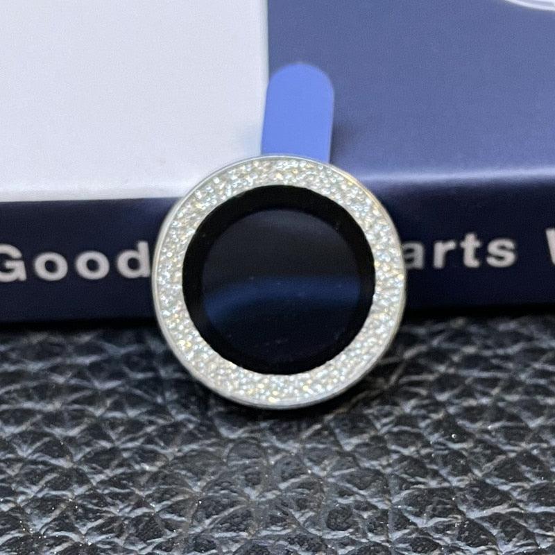 Bling Diamond Camera Lens Protector For iPhone 14 13 12 11 Pro Max Metal Ring Lens Glass Glitter Protective Cap iPhone 13 mini Camera Lens Protector Sparkle Diamond Ring Metal Alloy HD Glass for iPhone by Stevvex