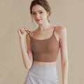 High-end Sports Bra Gym Camisole Fixed Pad Push-up Sports Underwear Women's Strapless Beauty Back Training Fitness Bra Yoga Bra