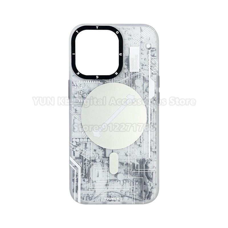 Cover Iphone 13 14 Pro Max Case Trend Magnetic Wireless Charging Cell Phone Iphone Anti-drop Case Smartphone Magnetic Case Designed For Iphone by Stevvex