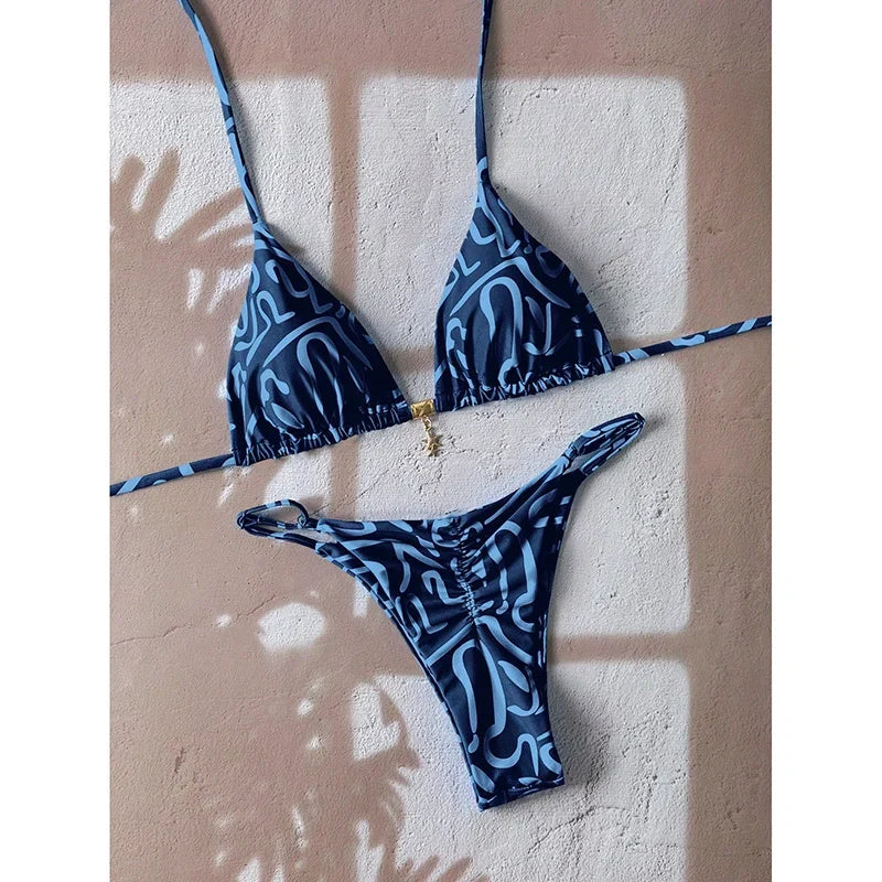 Micro Bikini Women Swimsuit Two-Piece Bathing Suit Woman Swimwear 2026 Sexy Leopard Push Up Thong Bikinis Sets Beachwear Summer