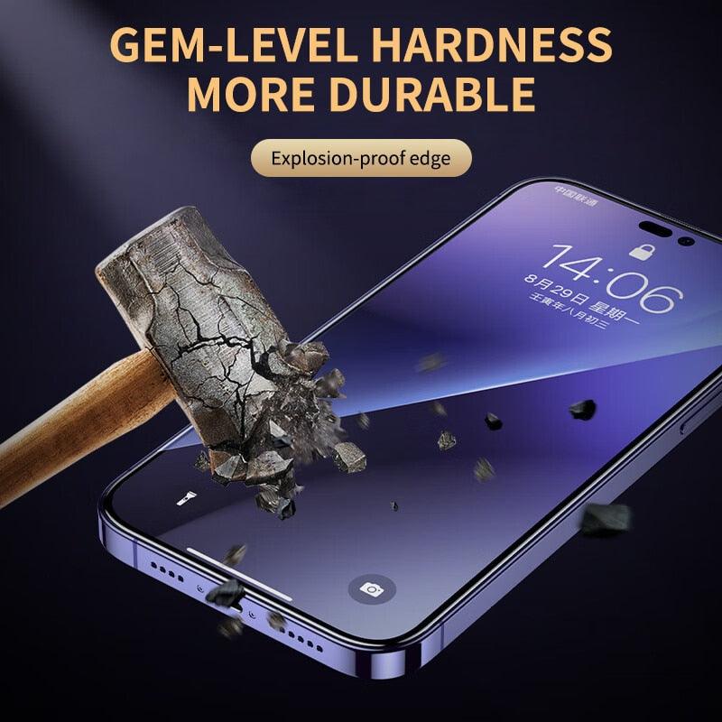 4PCS Tempered Protective Glass For iPhone 14 13 12 11 Pro Max Mini Screen Protector On iPhone 14 Plus 11 X XR XS Max 6 7 8 Glass Military Grade Shockproof Anti Yellowing Screen Protector by Stevvex