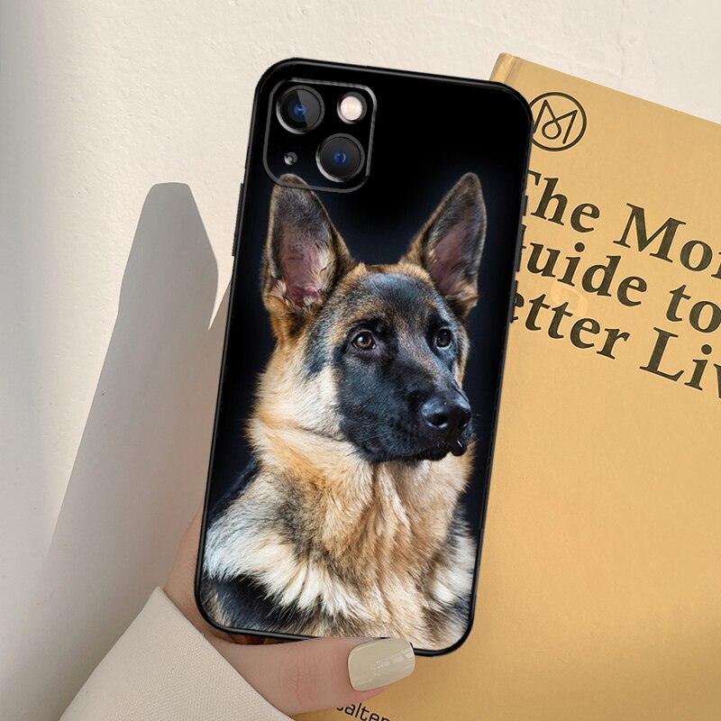Cartoon German Shepherd Phone Case MAsk Dog Case For iPhone 13 12 Mini 11 14 Pro Max 6S 8 7 Plus SE 2022 2020 X XS Max XR Back Cover Poodle Dog Phone Case Compatible with iphone by Stevvex