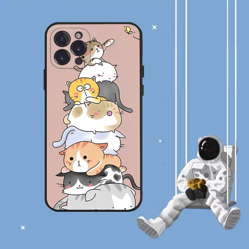 Cat Cute Art Phone Case For Iphone 8 7 6 6s Plus X Se 2020 Xr Xs 14 11 12 13 Mini Pro Max Mobile Case Transparent Soft Protective Clear Case Compatible For Iphone by Stevvex