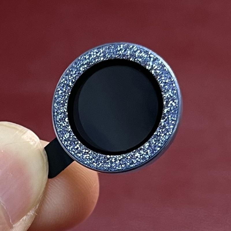 Bling Diamond Camera Lens Protector For iPhone 14 13 12 11 Pro Max Metal Ring Lens Glass Glitter Protective Cap iPhone 13 mini Camera Lens Protector Sparkle Diamond Ring Metal Alloy HD Glass for iPhone by Stevvex