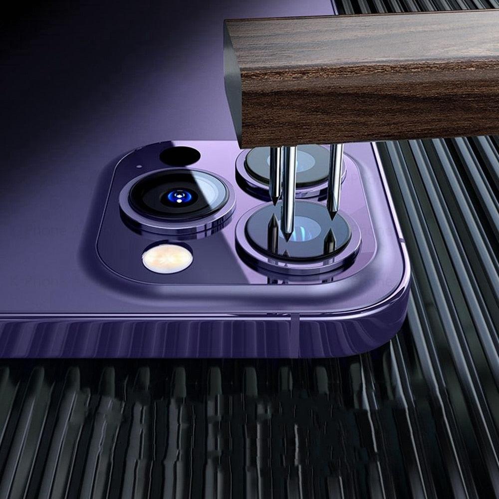 Camera Glass For Iphone 14 13 12 11 Pro Max Plus Mini Back Camera Protector Film For Iphone 12 13pro 14pro Max Lens Glass Keep Original Camera HD Glass Metal Camera Lens Cover Film For Iphone by Stevvex