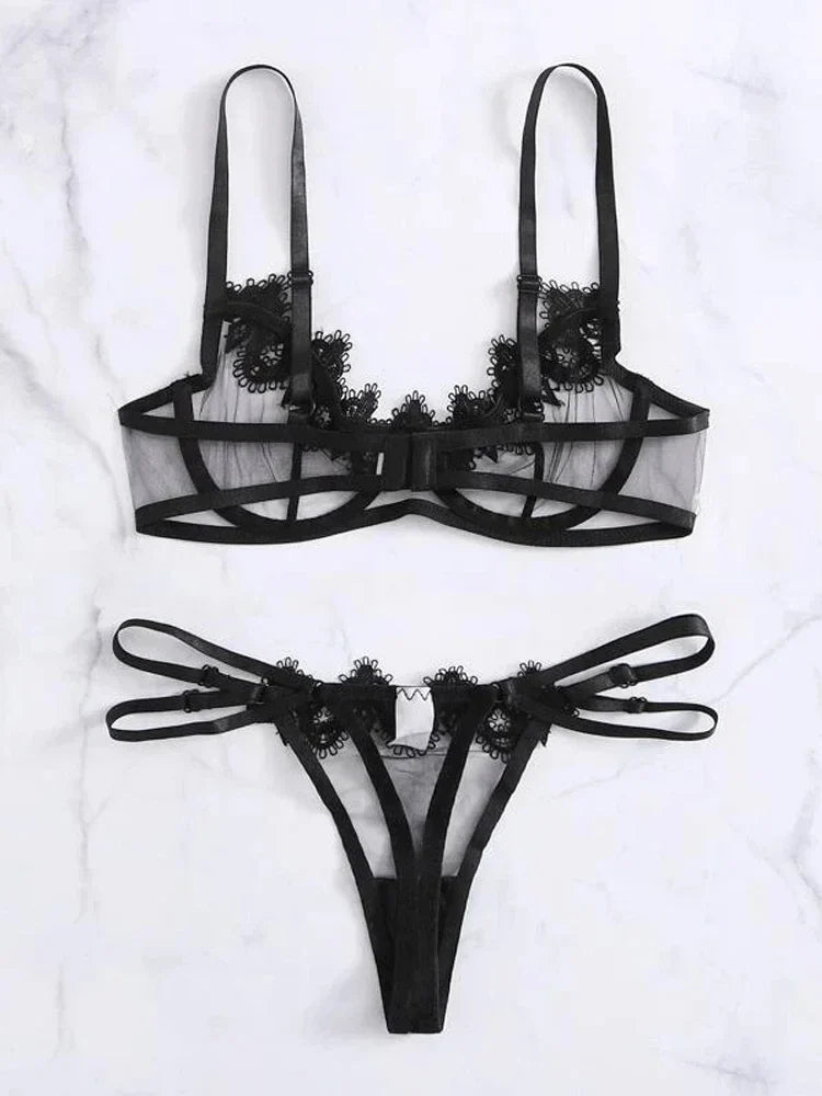Sexy Lingerie for Women Underwear Panty Set Play See through Lace Bodysuit Babydoll Sleepwear