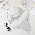 2022 new sexy bikini suit solid color swimsuit women's Beach swimsuit