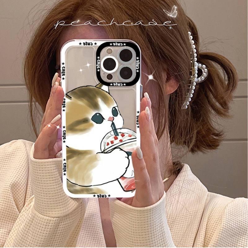 Cute Cat Phone Case for iPhone 11 12 13 Mini Pro Max 14 Pro Max Case shell Blank Printable Phone Case for Soft Rubber Cool Polish Phone Case by Stevvex