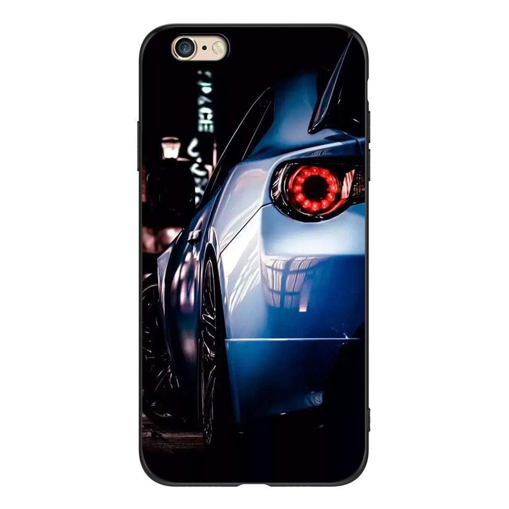 Cute Cover Soft Silicone Print Cars Print Phone Case For Iphone 5s 5 S Se 2016 4.0" Case Phone Cover On Iphone 6s 6 S Plus Funda Bumper Black Case Sport Race Car by Stevvex