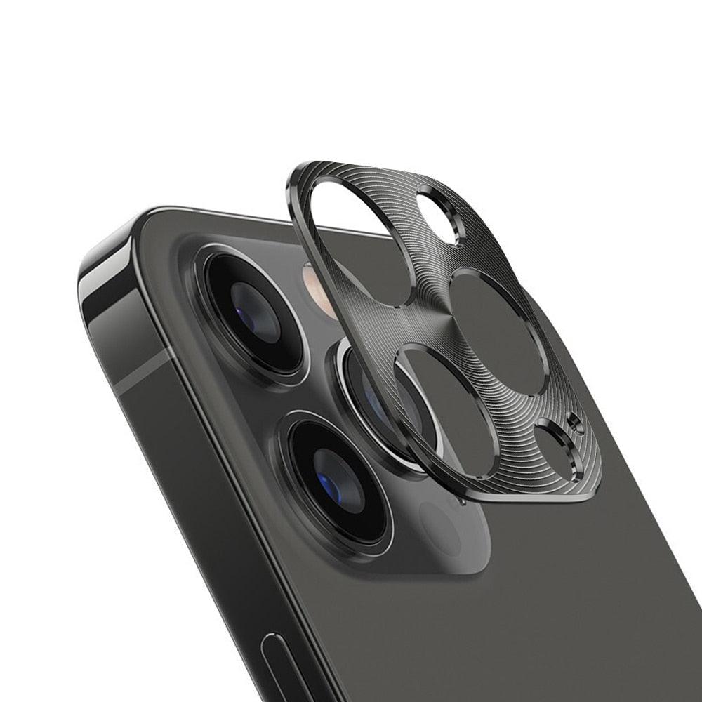Alloy Camera Protector For Iphone 13 12 14 11 Pro Max Mini Plus Protective Full Cover Ring Textured Phone Lens Film Iphone14 Aluminum Alloy Camera Protector For Iphone by Stevvex